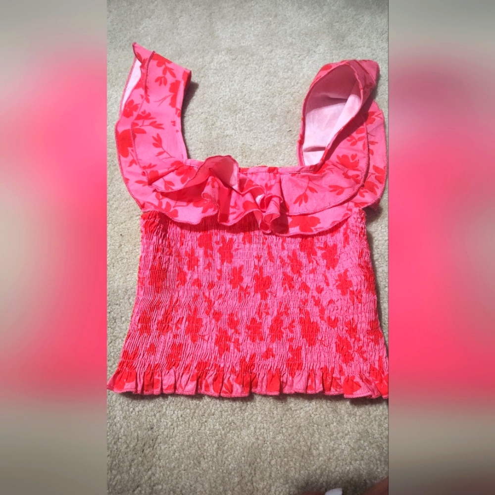 Nwot Shein crop top Hot Pink